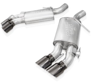 Chevrolet Camaro SS Performance Exhaust - Rear - Stainless Works - Axle Back - 4in Quad Tips - Black - `16-`21